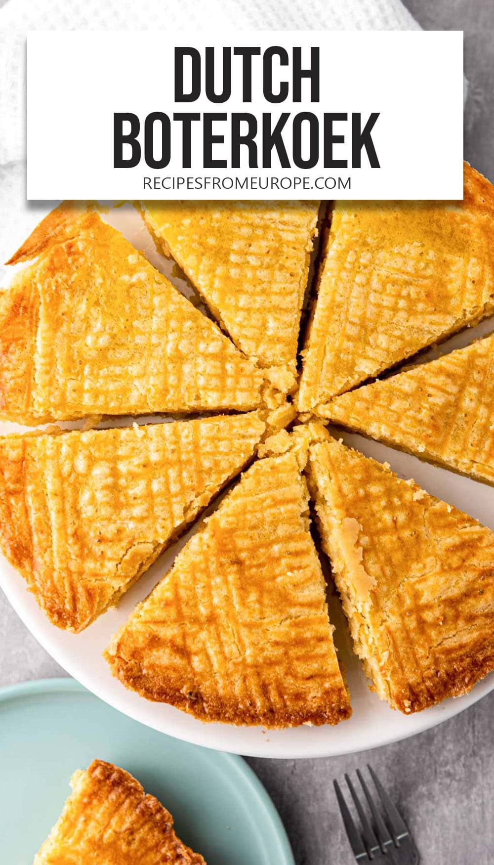 Boterkoek (Dutch Butter Cake) - Recipes From Europe